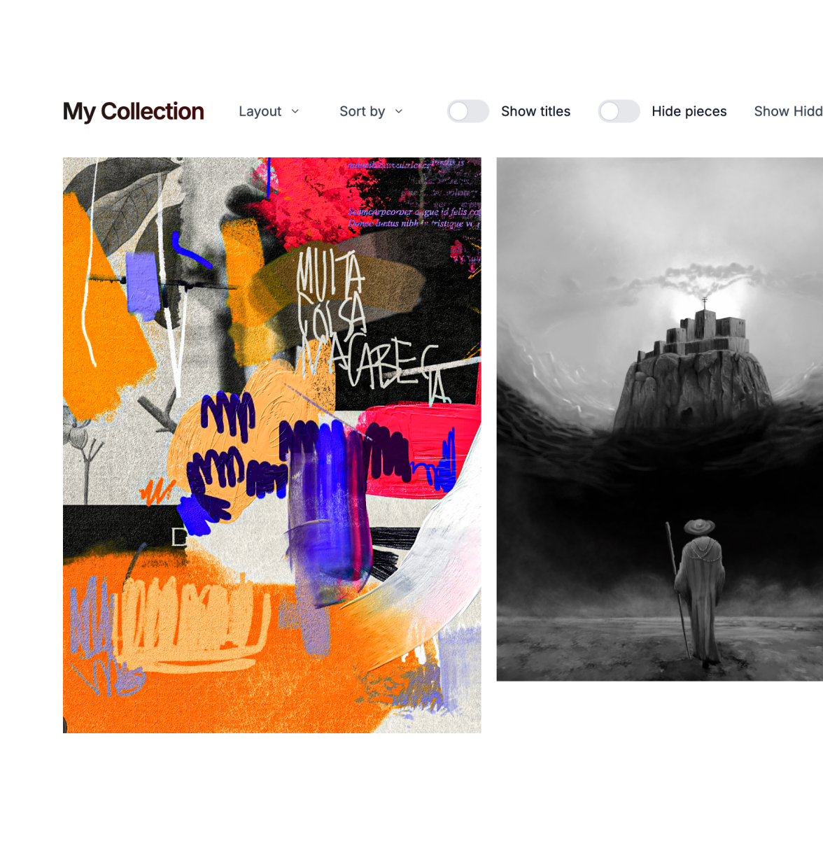 Your NFT collection view